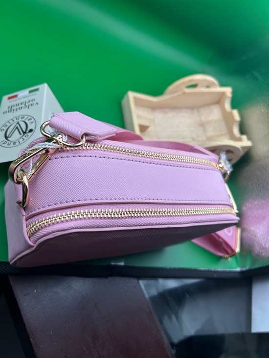 🐣 Valentino Orlandi Pink Studded Crossbody Camera Bag - Picture 5 of 7